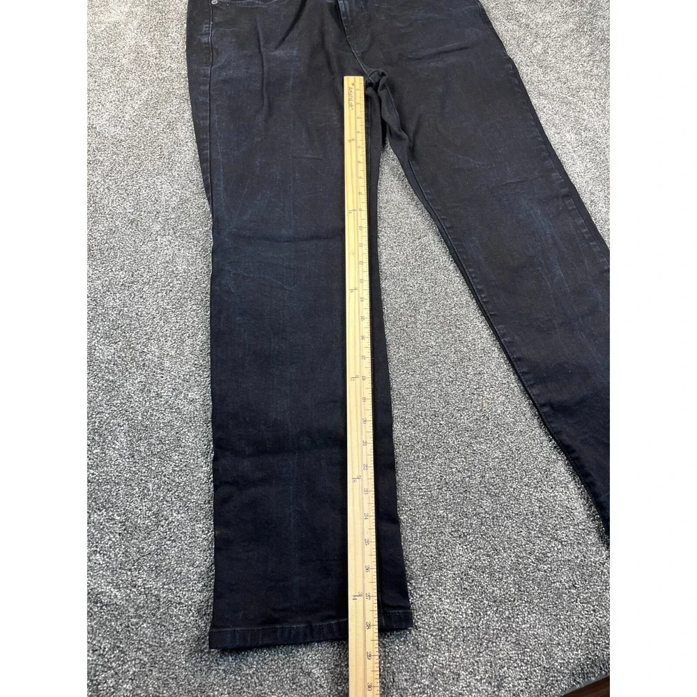 Nautica Jeans Mens Size 34X30 Pocket Regular Straight Fit Black Denim Flat Front